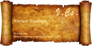 Veres Csenge névjegykártya